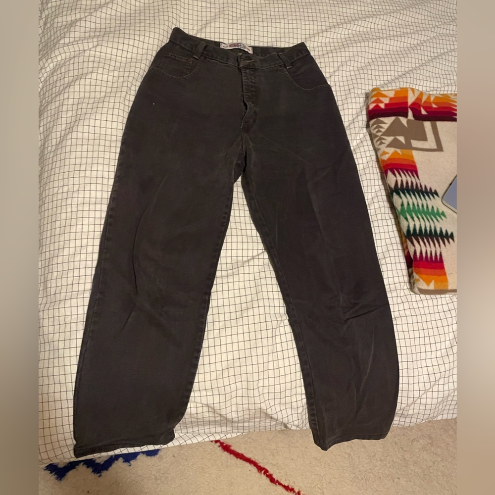 Vintage Faded Black Grey Jeans